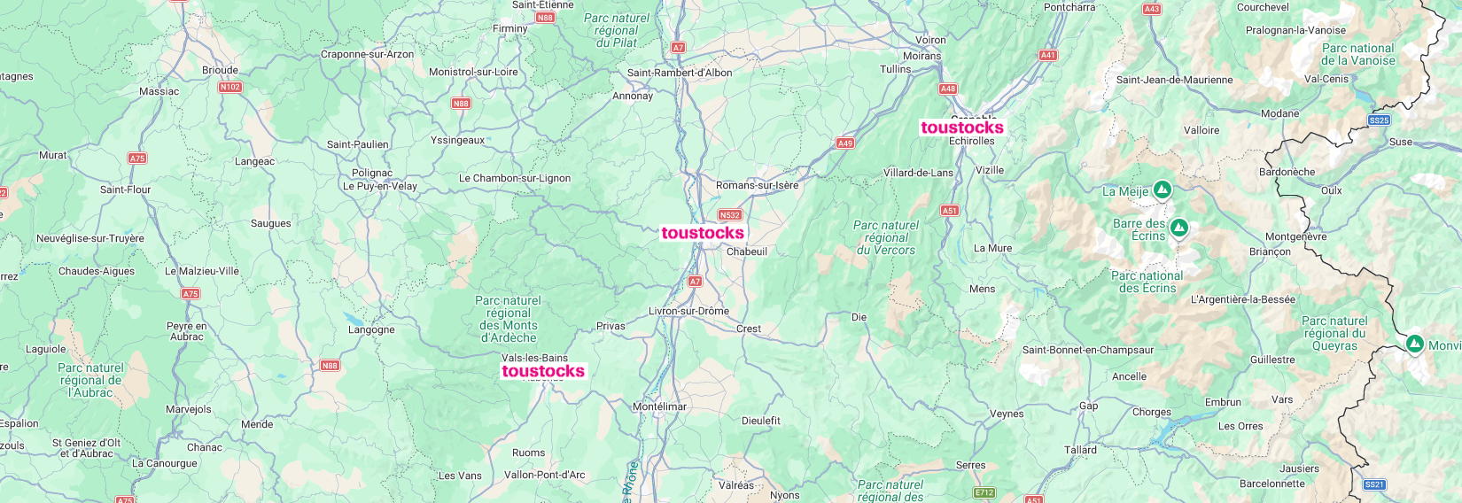 Retrouver les différents magasins toustocks